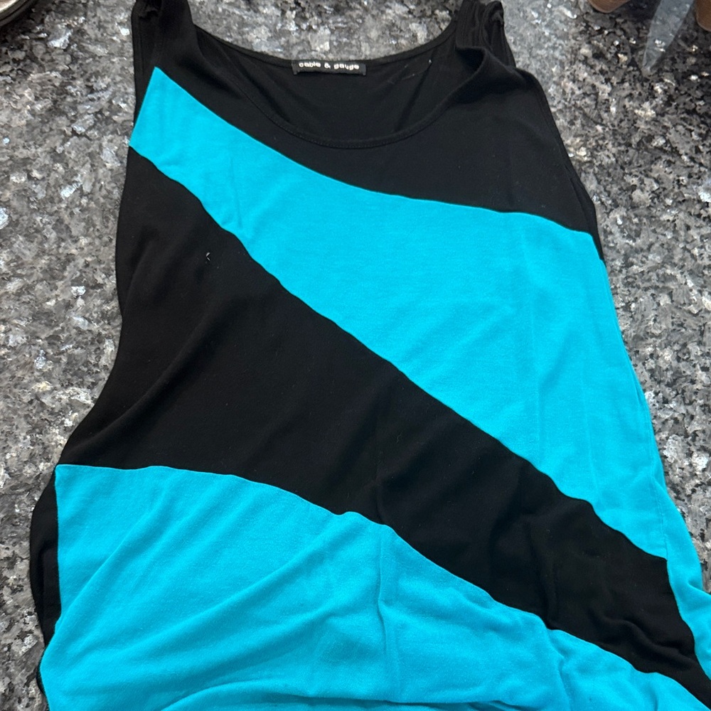 Black and Blue Women's Top